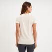 T-shirt manches courtes coton Puma ivoire femme