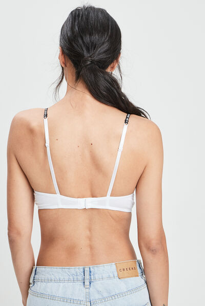 Soutien-gorge balconnet à coque blanc femme