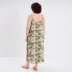 Robe longue fendue fluide bretelles blanc femme grande taille