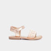 Sandales avec perles en cuir Creeks rose fille