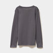 T-shirt manches longues coton gris fonc&eacute; gar&ccedil;on