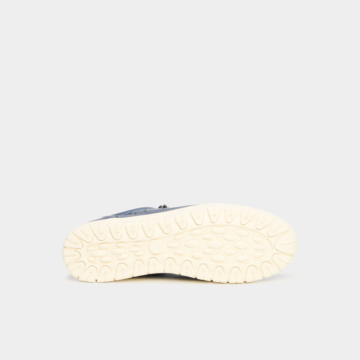 Tennis basses perforées à lacets bleu marine femme
