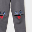 Pantalon de jogging détails genoux gris foncé garçon