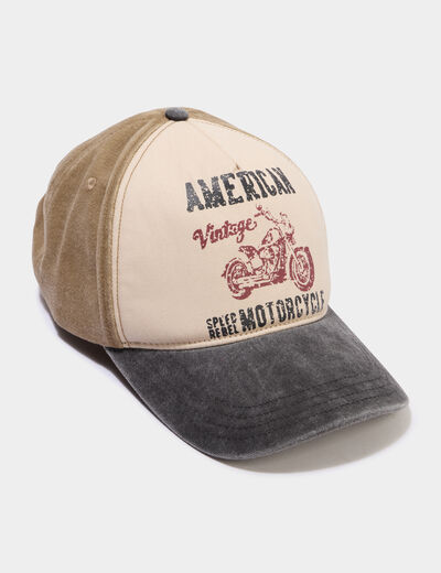 Casquette ajustable coton sable homme