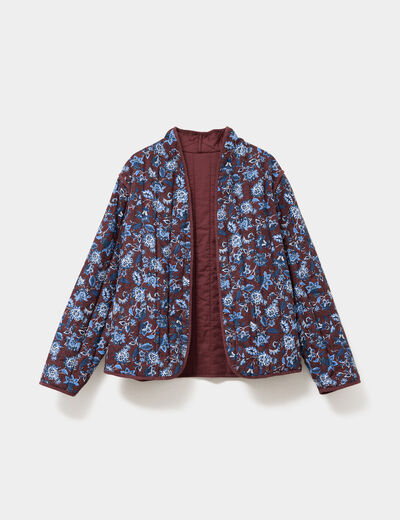 Veste matelassée réversible marron femme grande taille