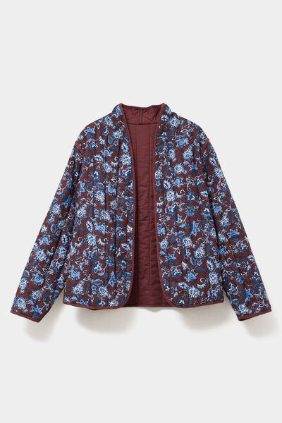 Veste matelass&eacute;e r&eacute;versible marron femme grande taille