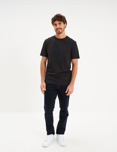 T-shirt slim stretch manches courtes noir homme