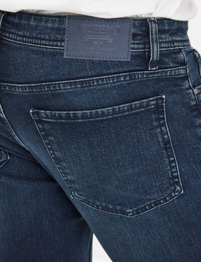 Jeans denim straight 5 poches denim blue black homme