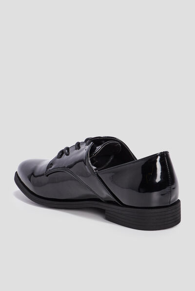 Derbies vernies noir femme