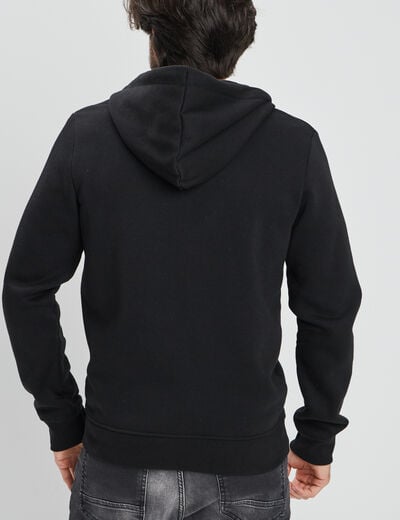 Sweat zippé à capuche Creeks noir homme