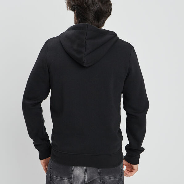 Sweat zippé à capuche Creeks noir homme