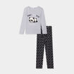 Ensemble pyjama pantalon manches longues gris fille