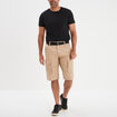 Bermuda cargo côtelé ceinturé Trappeur beige homme
