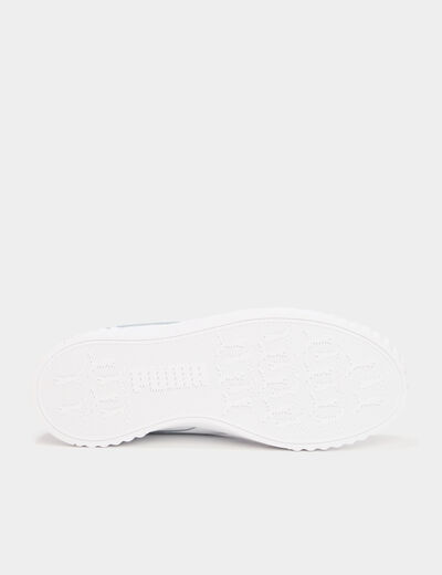 Tennis basses à lacets en cuir Puma blanc femme