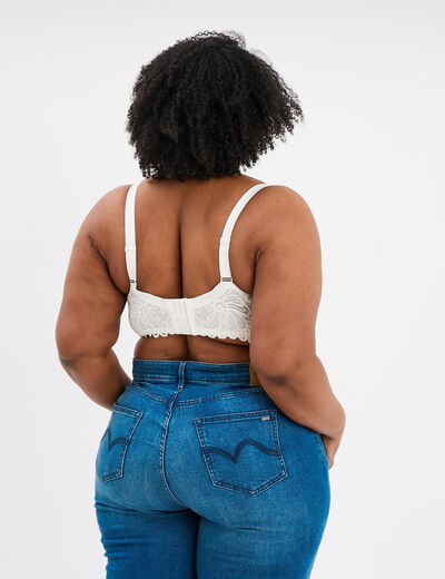 Soutien-gorge emboîtant dentelle blanc femme grande taille