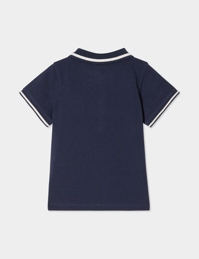 Polo manches courtes coton Creeks bleu marine bébé garçon