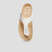 Mules plates entredoigts blanc femme