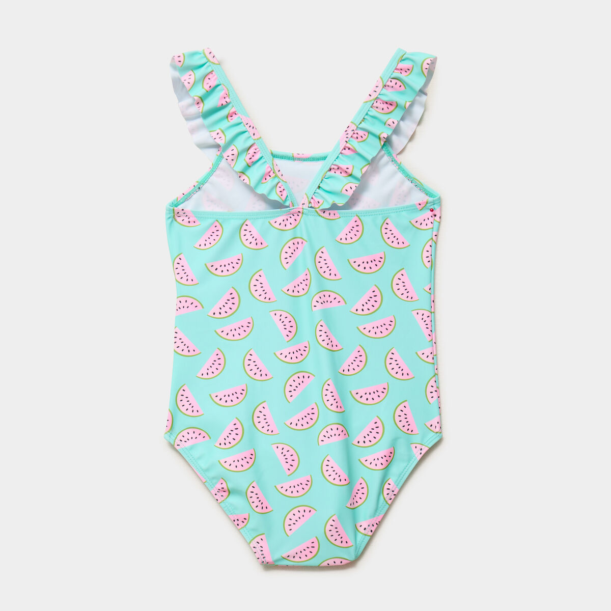 Maillot de bain une pi&egrave;ce &agrave; volants vert clair fille