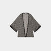 Veste kimono manches 3/4 noir femme