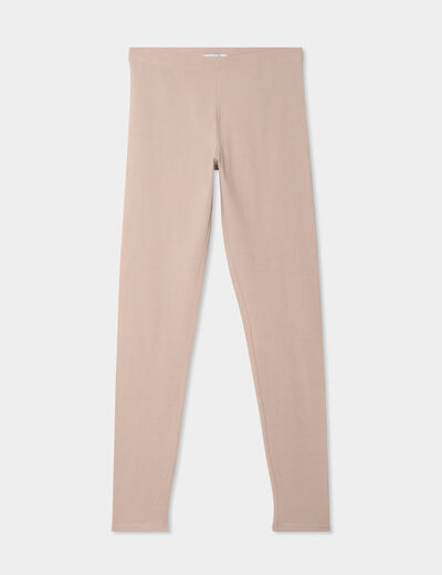 Legging long taille haute sable femme