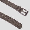 Ceinture embossée Creeks gris homme