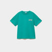 T-shirt droit manches courtes coton vert menthe femme