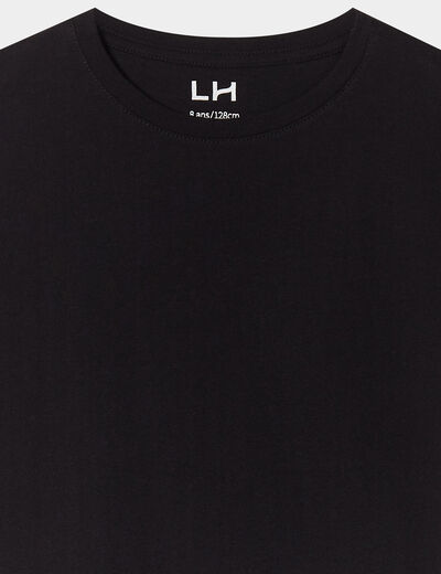 T-shirt manches courtes noir garçon
