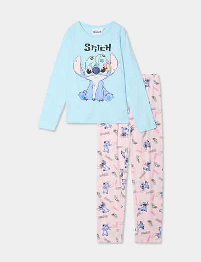 Ensemble pyjama pantalon coton Stitch vert fille