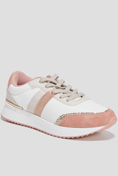 Baskets running Mosquitos rose femme