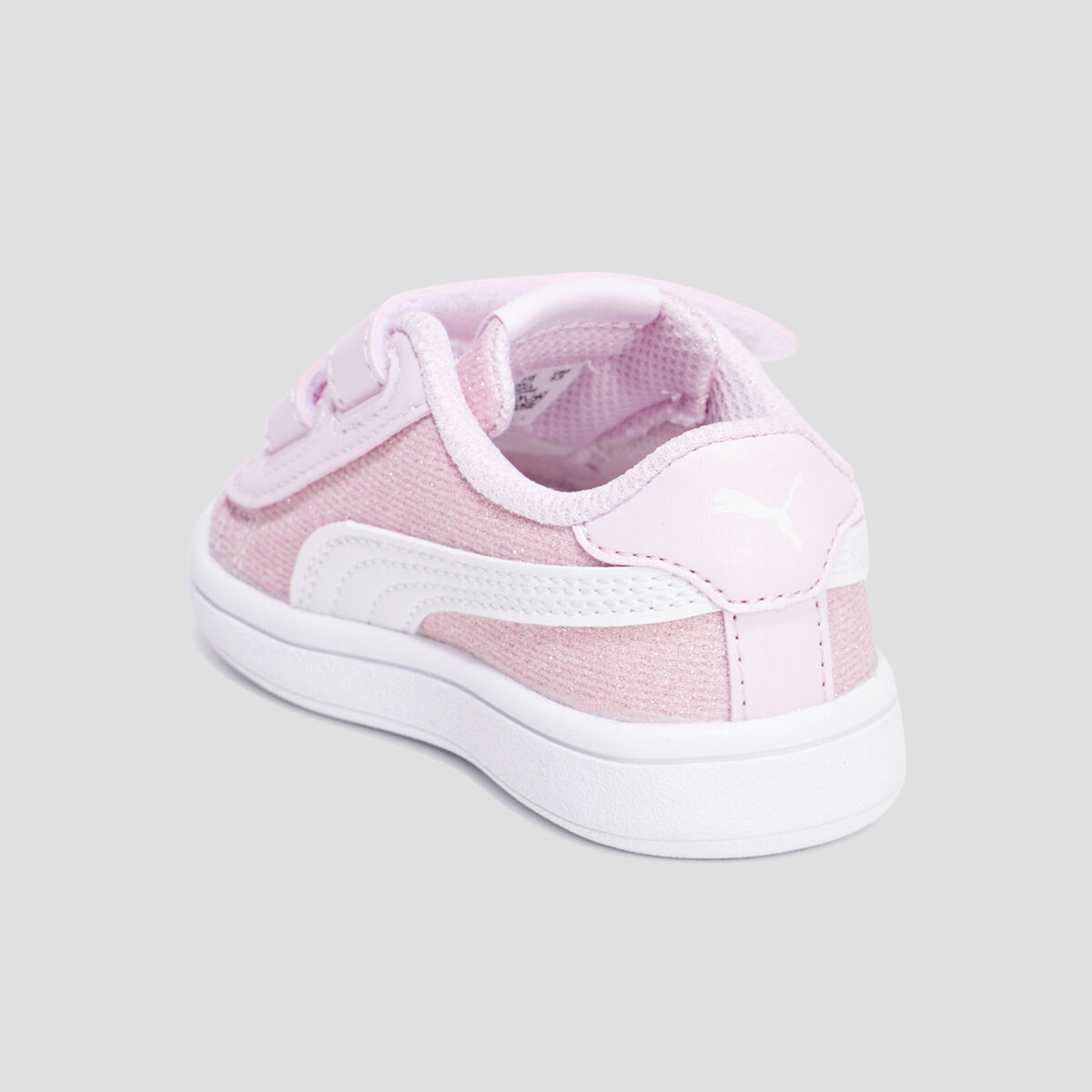 Tennis basses pailletées Puma Smash rose bébé fille