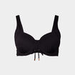 Haut de maillot de bain forme corbeille noir femme grande taille