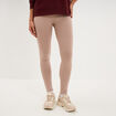 Legging taille haute marron clair femme