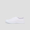 Tennis en toile à lacets blanc femme
