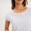 Chemise de nuit manches courtes gris clair femme