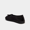Chaussons ballerines avec noeuds noir femme
