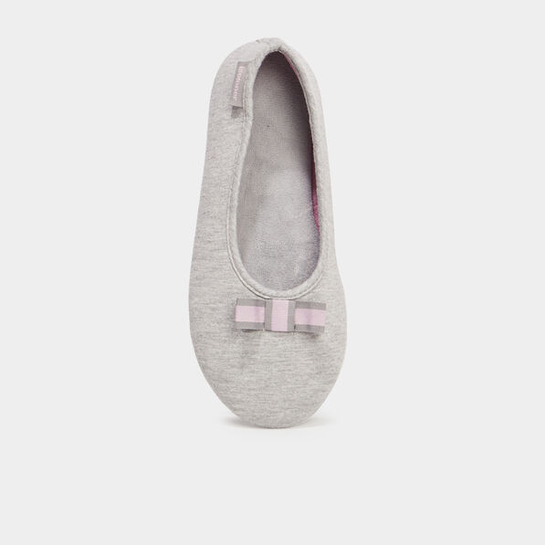 chaussons ballerines isotoner gris femme Chaussons ballerines Isotoner gris femme