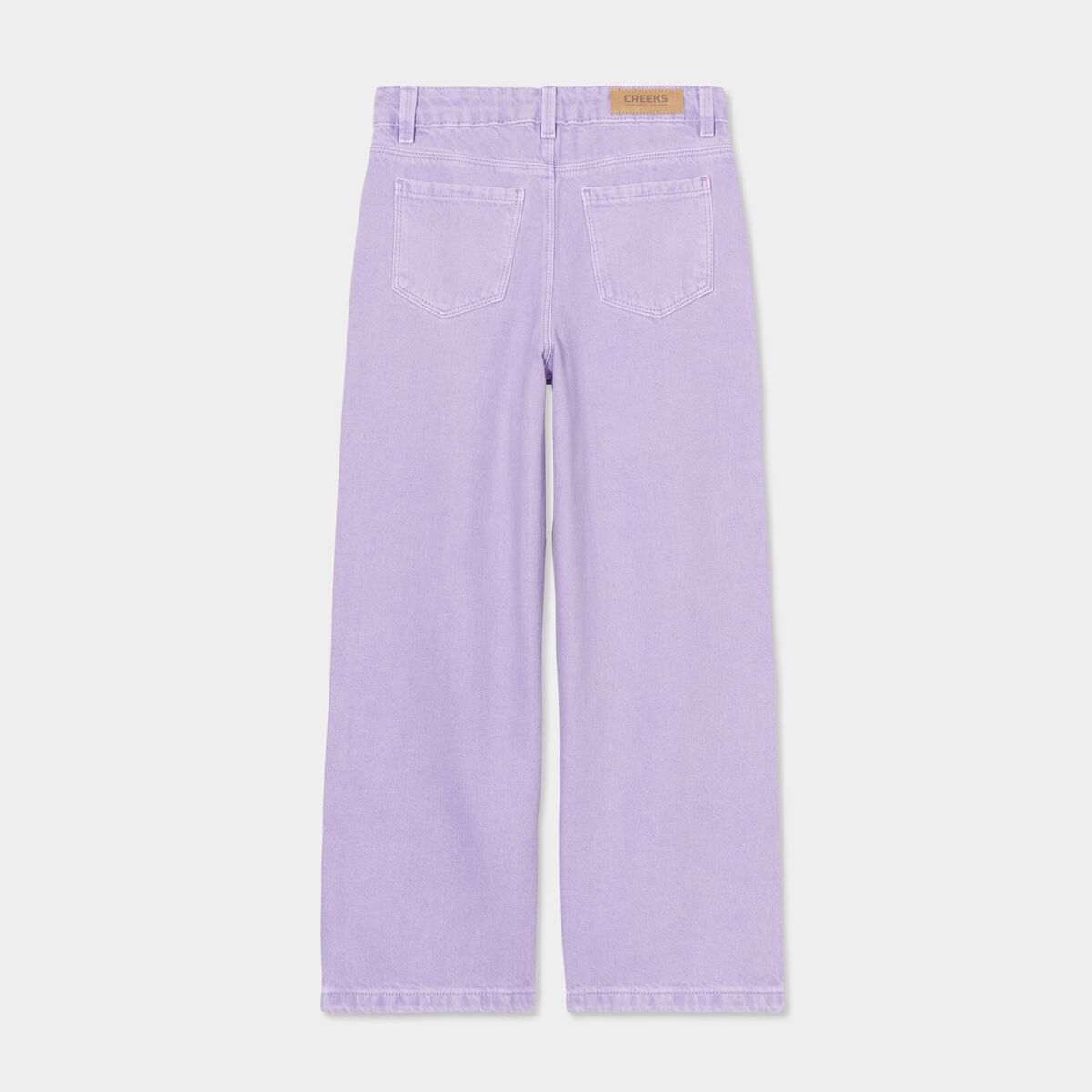 Pantalon large 5 poches coton Creeks mauve fille