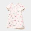 Robe effet matelassé manches courtes creme bébé fille