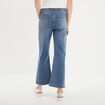 Jeans wide leg 7/8ème taille haute denim stone femme