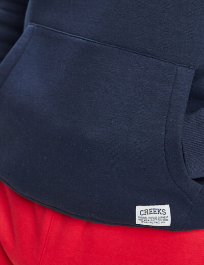 Sweat à capuche hoodie Creeks bleu marine homme