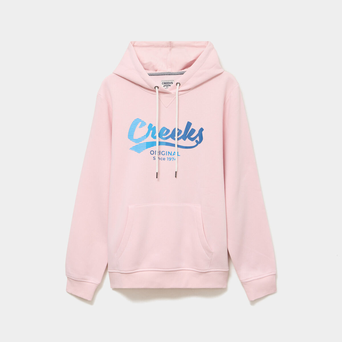 Sweat hoodie 1 poche molleton rose pastel homme