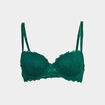 Soutien-gorge emboîtant paddé dentelle vert foncé femme