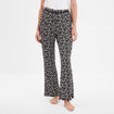 Pantalon de pyjama droit fluide noir femme