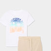 Ensemble short et t-shirt coton blanc garçon