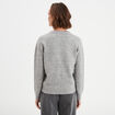 Pull No&euml;l avec sequins et col rond gris clair femme