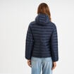 Doudoune légère déperlante à capuche bleu marine femme