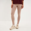 Legging taille haute marron clair femme