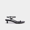 Sandales &agrave; talons kitten heels noir femme