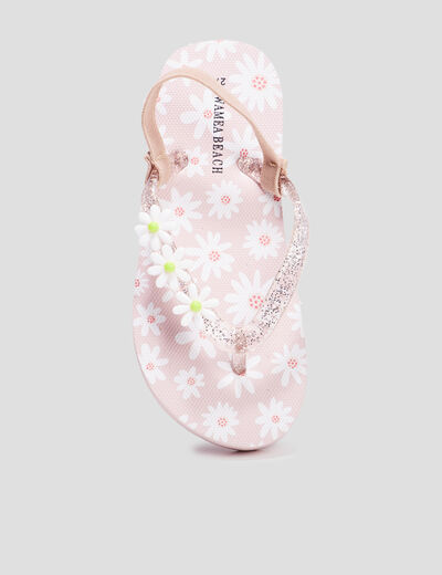 Tongs détails pailletés Wamea Beach rose fille