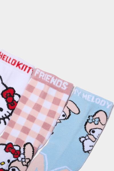 Lot 3 paires chaussettes Hello Kitty rose fille